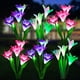 thumbnail image 1 of Luces Solares Para Jardín Exterior Paquete De 6 Con 24 Flores De Lirio, 1 of 7