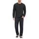 thumbnail image 2 of INSPIRE CHIC Camisetas Henley de Manga Larga para Hombre con Botones, Camisa Casual de Negocios XL Negro, 2 of 6