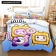 thumbnail image 1 of Lankybox Foxy Boxy Bedding Sets Twin Full Size Bed Linen Kids Girls Bedroom Decor Cartoon Duvet Cover Set Gift Bed Sheets, 1 of 5
