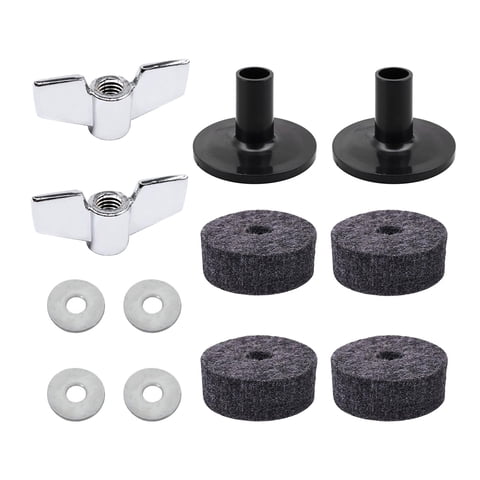 Magideal - Kits De Reemplazo De Platillos, Fieltros De Soporte De Platillos De Φ4Cm Para Batería, Fundas Y Arandelas Para Platillos, Almohadillas De Fieltro Para Gris