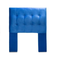 Dgb - Respaldo Cama 1 Plaza Felpa Azul Sevilla Cp