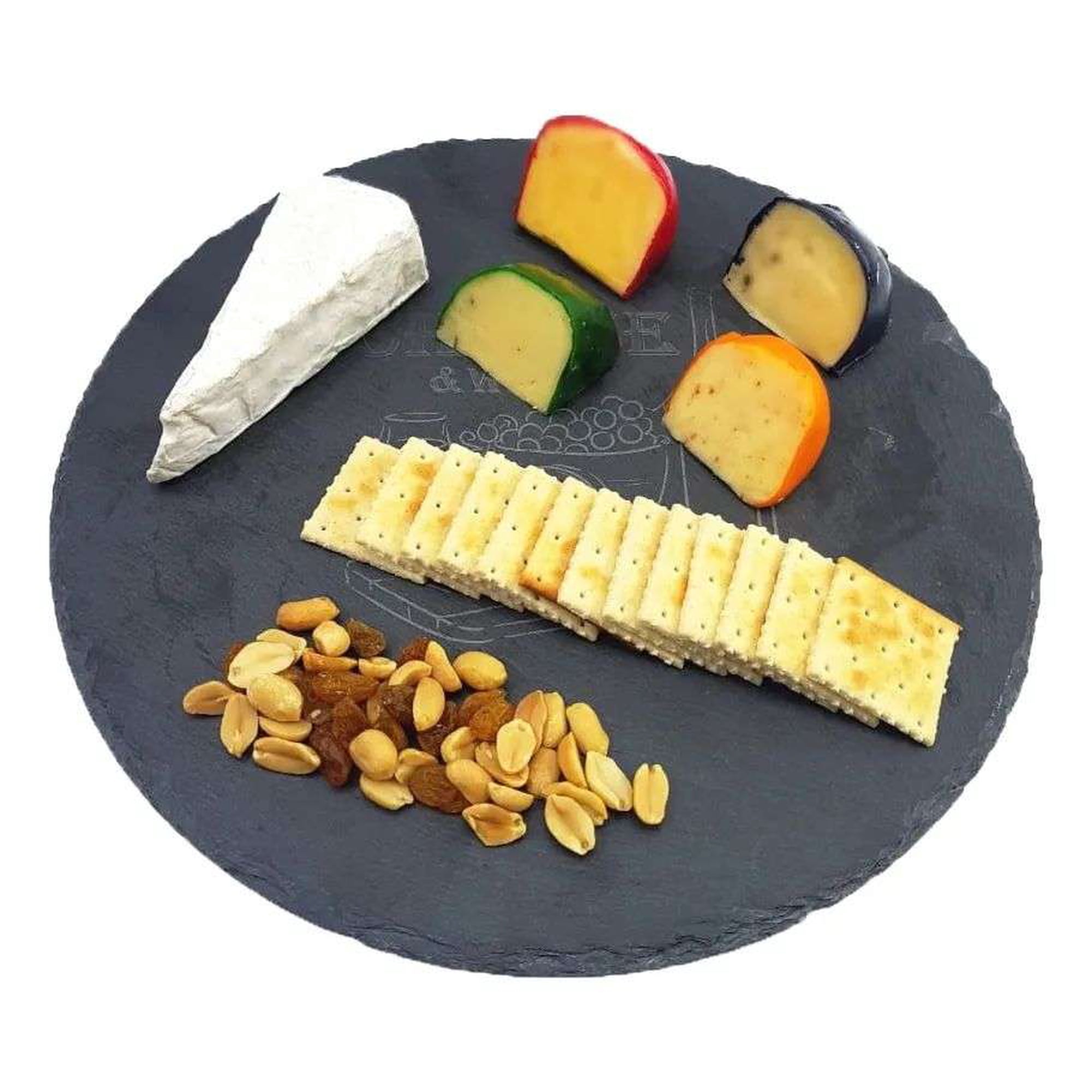 Oem - Tabla Cocktail Coctel Aperitivos Sushi Piedra Pizarra 20cm