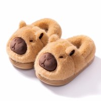 Crusec - Pantuflas De Felpa Suave Capibara Kawaii Antideslizantes