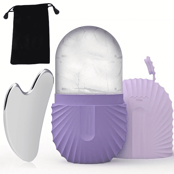 Ice Face Roller Stainless Steel Gua Sha Tool Set Skin Care Beauty Set Face Massage Roller Lifting Contouring Tool Reusable