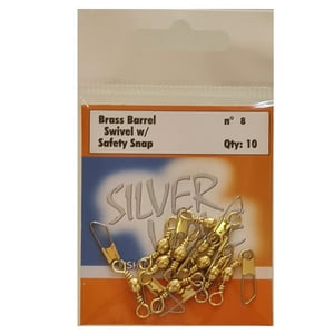 Silver Wave - Destorcedor Con Snap Para Pesca Bronce #8 Sobre Con 10Unid