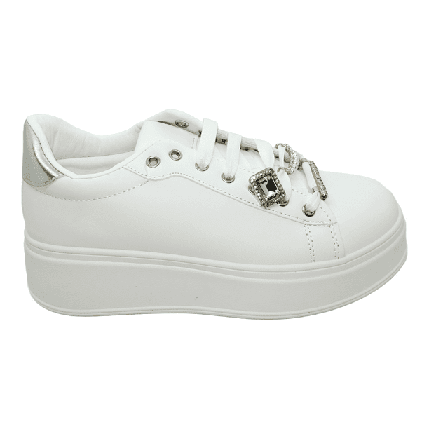 ZAPATILLAS URBANAS WEIDE BLANCO/PLATEADO MUJER | ZW03 - Talla 40