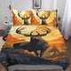 thumbnail image 1 of Funda nórdica de ciervo de 3 piezas, juego de ropa de cama 3D con animales salvajes, funda de edredón de microfibra suave, con fundas de almohada, con cremallera para adultos., 1 of 3