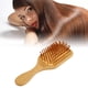 thumbnail image 5 of Cepillo de pelo de bambú para mujer, para el crecimiento del cabello rizado, cepillo de paleta natural para masajear y desenredar., 5 of 8