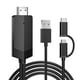 thumbnail image 1 of Cable HDMI Weton 2 en 1 USB tipo C Micro USB Android 6.6 pies, 1 of 3