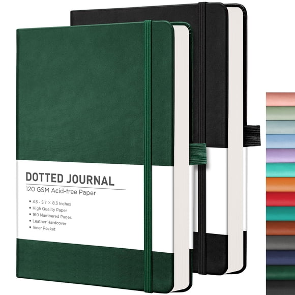 Cuaderno RETTACY Bullet Dotted A5, 160 páginas, paquete de 2