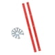 thumbnail image 4 of 1 Par de Rieles para Monopatín Longboard, Protección con 1 Tornillos de Montaje, Accesorios para Monopatín de Surf Al rojo, 4 of 5