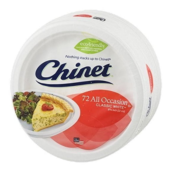 Platos Chinet All Occasion Classic White 72 unidades