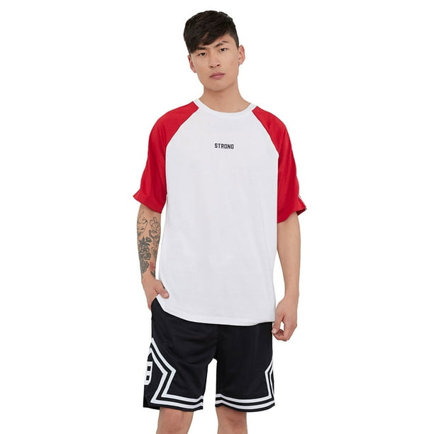 Polera Hombre Deportiva M/C Tape Blanco Corona