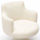 thumbnail image 5 of Silla de comedor TOV Furniture Jeffree crema giratoria de bouclé, 5 of 6