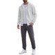 thumbnail image 2 of Chaqueta con capucha de color sólido y cierre de cremallera ligera para hombre L Gris claro, 2 of 6