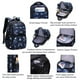 thumbnail image 2 of Kids School Bag With Wheels Rolling Backpack for Boy Wheeled School Bag 6 Wheels Trolley Bookbag Carry on Luggage with Lunch Bag, 2 of 3
