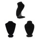 thumbnail image 1 of 3 Piezas De Terciopelo Collar Colgante Exhibición Busto Maniquí Soporte Estantes, 1 of 1