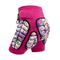 Ioensy - Pantalones Cortos Acolchados Para Niños Equipo De Protección De Patinaje Eva Para Andar En Monopatín Esquí Al Aire Libre Rosa M