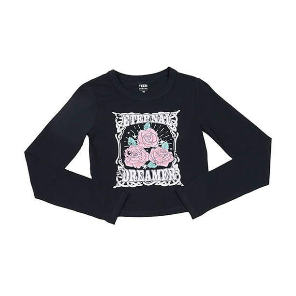 Polera Niña Teen M/L Focal Negro Corona