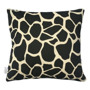 Elizabeth Peper - Funda Cojín Decorativo Diseño Jirafa Negro Y Beige 50X50
