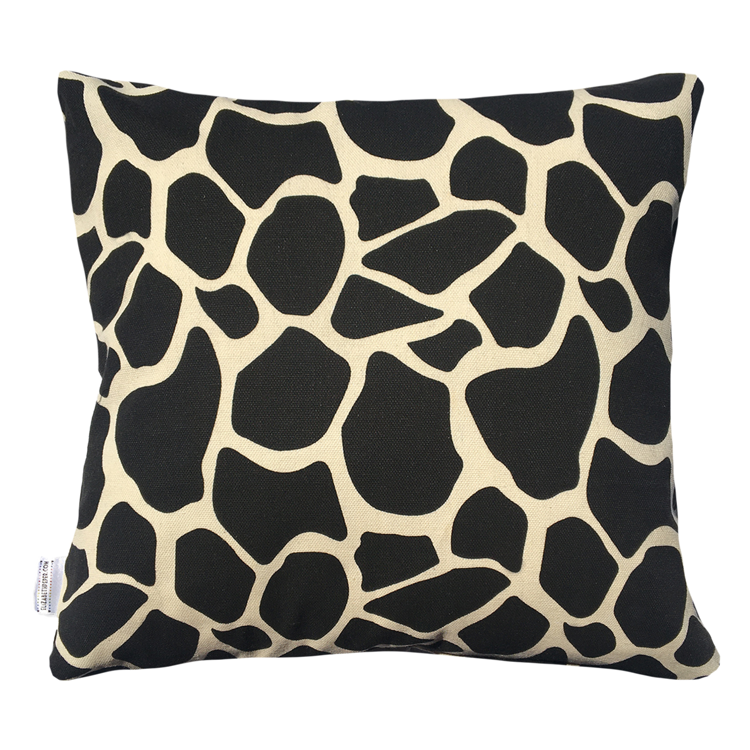 Elizabeth Peper - Funda Cojin Decorativo Diseño Jirafa Negro Y Beige 45X45