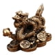 thumbnail image 2 of Feng Shui Chino Dragón Estatua Suerte éxito Oficina Decoración Bronce, 2 of 5