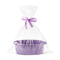 Magideal - Cesta De Regalo, Cesta De Cuerda, Cesta De Juguetes Para Mascotas, Cesta Tejida Pequeña Portátil, Caja De Cofre Para Púrpura