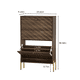 thumbnail image 1 of 23.6 Inch Walnut shoe cabinet, Mid-century modern freestanding shoe cabinet, Freestanding organizer with metal legs, Suitable for entry, Hallway And Entryway, 1 of 3