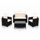thumbnail image 4 of Set de terraza de 4 piezas Sunset Black Rattan, 4 of 6