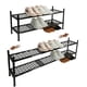 thumbnail image 1 of Zapatero Nijoam de metal expandible de 2 niveles para 12 a 18 pares, 1 of 9