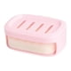 thumbnail image 3 of Jabonera De Doble Uso, Jabonera De Doble Capa Para Lavabo De Baño, Decorativa, Color Rosa Claro, 3 of 3
