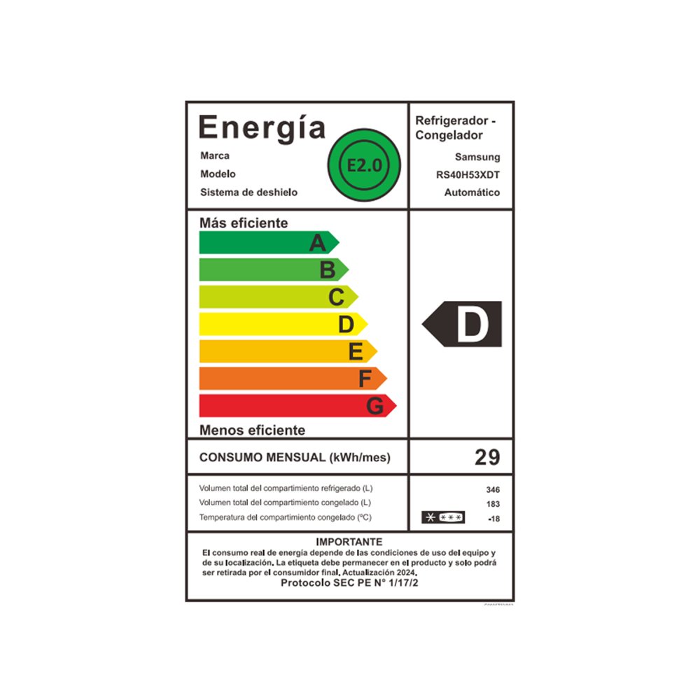 Refrigerador Samsung Side by Side No Frost / RS40H53XDTZS 529 Litros, foto 4