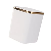 Magideal - Mini Bote De Basura De Escritorio, Minimalista, Portátil, Con Tapa, Para Baño Y Oficina. Blanco