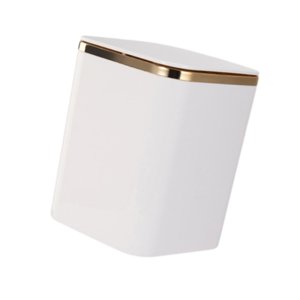 Magideal - Mini Bote De Basura De Escritorio, Minimalista, Portátil, Con Tapa, Para Baño Y Oficina. Blanco