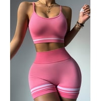 Flix Spa - Conjunto Fitness Mujer Short Push Up Corte V Y Peto Top