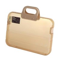 Ioensy - Organizador De Archivos Portátiles A4 Box De Documento Suministros De Oficina De Accesorios Versátiles Khaki