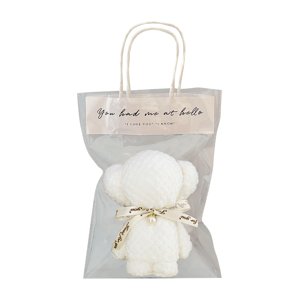 Magideal - Toallas Únicas Con Forma De Animal, Toalla De Mano, Toalla De Baño De Cocina Absorbente De Secado Rápido, Toalla De Baño Para El Hogar, Regalos De Bañ Bolsos Normales Blancos