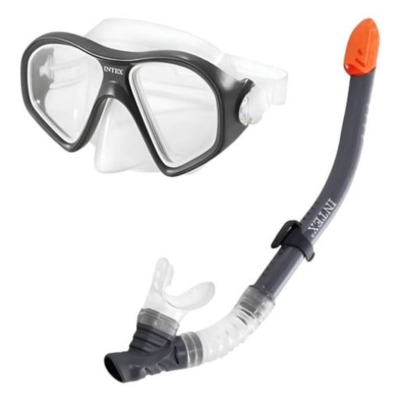 Set Buceo Intex Mascara + Snorkel Reef Rider Swim 14+ Bamo Negro