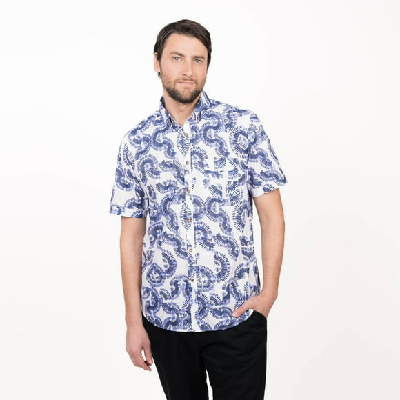 Camisa M/C Estampada Slim Fit
