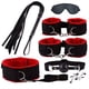 thumbnail image 3 of 7pcs Beginner-Friendly BDSM Restraint Set with Ball Gag, Handcuffs, Ankle Cuffs, Blindfold, Collar, Nipple Clips, and Whip - Perfect for Couples and Adults for Intimate Play and Pleasure, 3 of 3