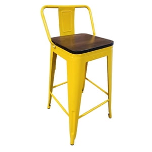 Tolix - Pack 4 Pisos Amarillo Tauretes 66 Cm Altura Departamento Con Madera