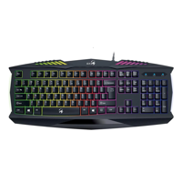 Genérico - Teclado Gamer Genius Gx Qwerty Español Negro Rgb