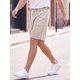 thumbnail image 4 of INSPIRE CHIC Pantalones Cortos de Verano para Hombre Lavados Vintage Desgastados con Cintura de Cordón L Beige, 4 of 5