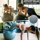 thumbnail image 3 of Pelota de yoga de 75 cm, ideal para fitness, estabilidad, equilibrio y parto, con diseño antiestallido de calidad profesional, ideal para pilates, core y entrenamiento con bomba rápida, ideal para gim, 3 of 7