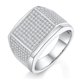 thumbnail image 1 of Anillos de Compromiso de Moissanita Anillos de Media Eternidad para Hombre Color D/E VVS1 Anillos de Moissanita Anillo de Banda de Promesa de Plata Esterlina 925 para Hombre con Certificado, 1 of 7