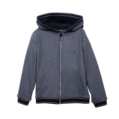 Pillin - Polerón Niño Térmico Con Cierre Y Gorro Marengo