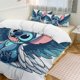 thumbnail image 2 of Stitch Angel 3 Pieces Duvet Cover Set Full Size Super Soft Fade Resistant Microfiber, 2 of 4