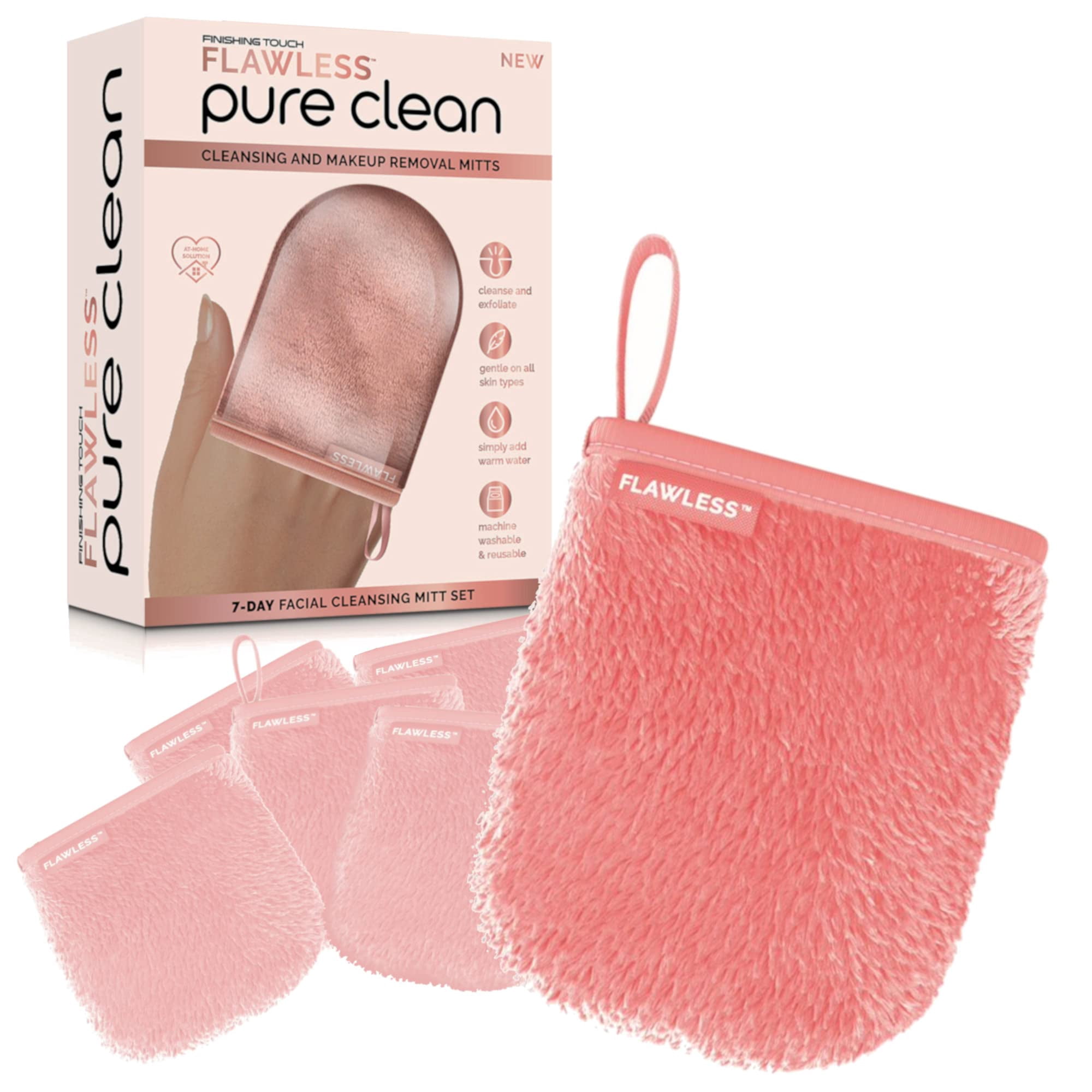 Set De Manoplas Faciales Finishing Touch Flawless Reutilizables Para 7 Días