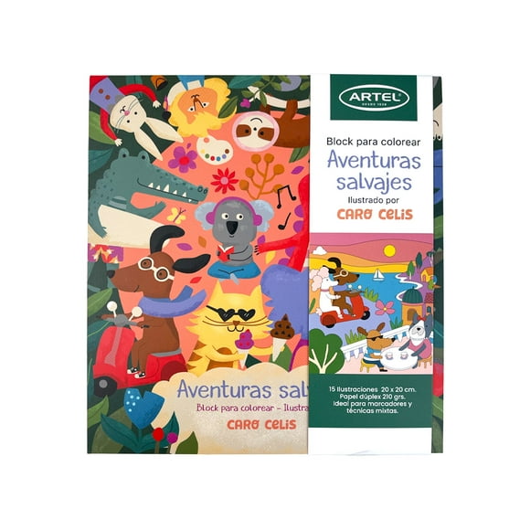 Artel Block Para Colorear Aventuras Salvajes
