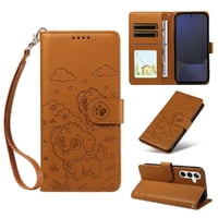 Funda Billetera Foxdock Compatible Con Samsung Galaxy S24 Fe, Diseño Perrito Tierno, Ranuras Para Tarjetas Y Soporte Plegable